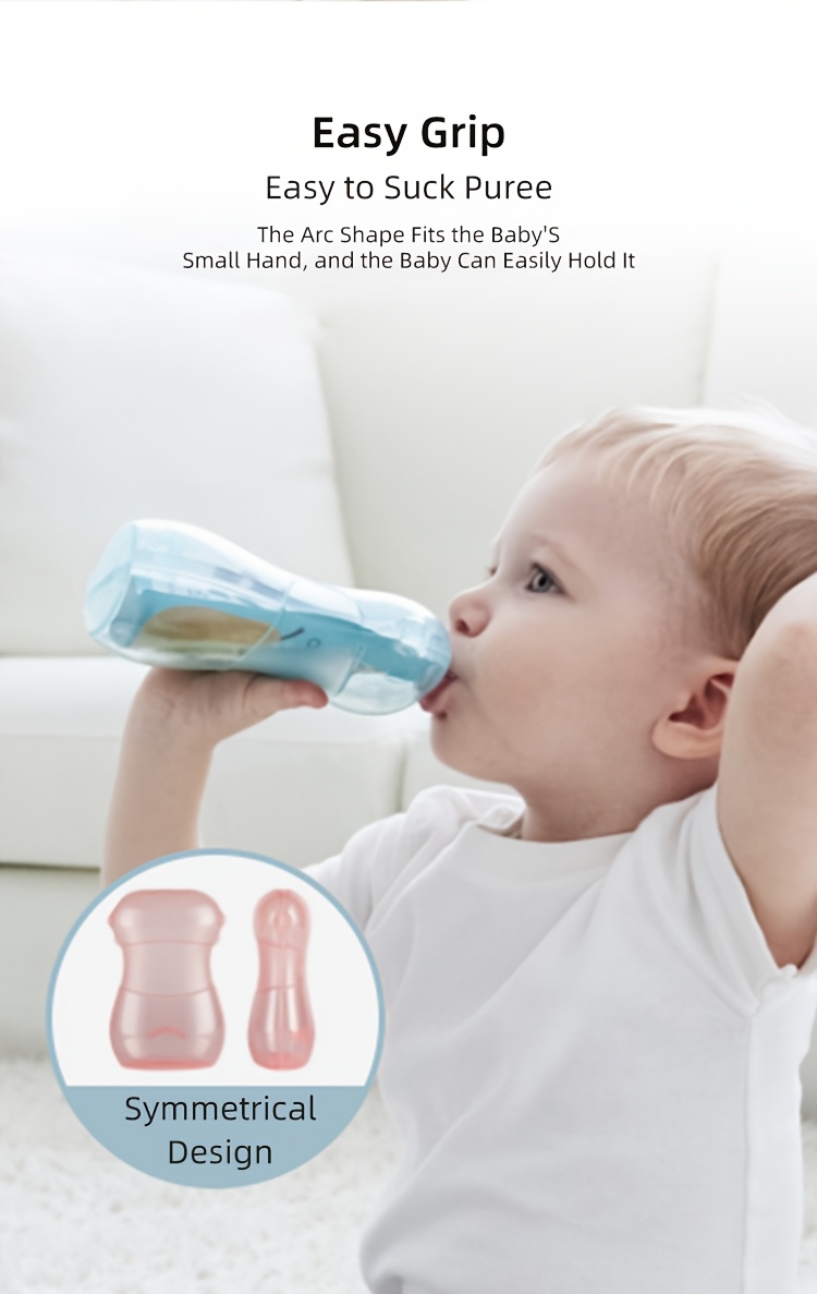 1pc Anti squeezing fruit puree box, Squeeze-Proof Holder for Food Pouches and Juice Boxes, Easy Flipping Design for Convenient Feeding