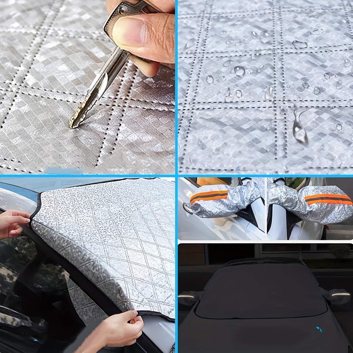 Universal Car Windshield Sunshade With Night Reflective Design – Pe Material, Thickened Heat Insulation Sun Blocker, Protection For Vehicle Front Window