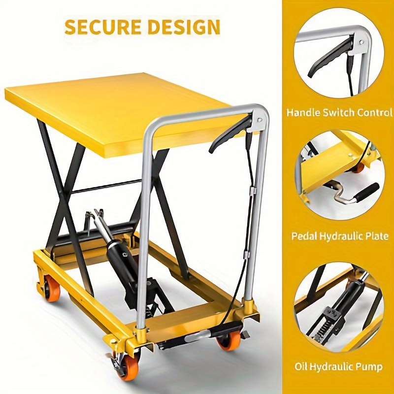 Terraloom Hydraulic Lift Table Cart 1000 Lbs Capacity Single - Temu