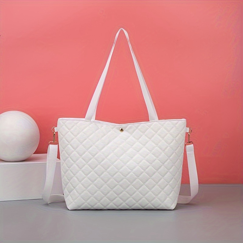 s elegant closure tote shoulder bag lightweight diamond Temu