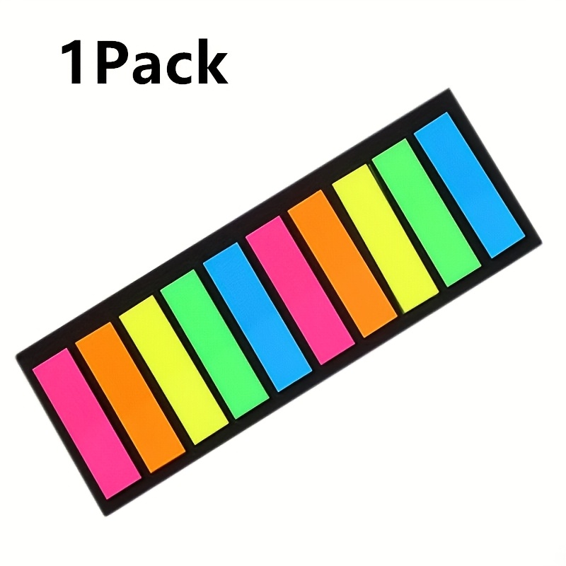 Image of 200pcs/1/2pcs High-quality Multicolor Sticky Notes, Bookmark Stickers, Student Office Supplies, Assorted Colors, Easy To Tear