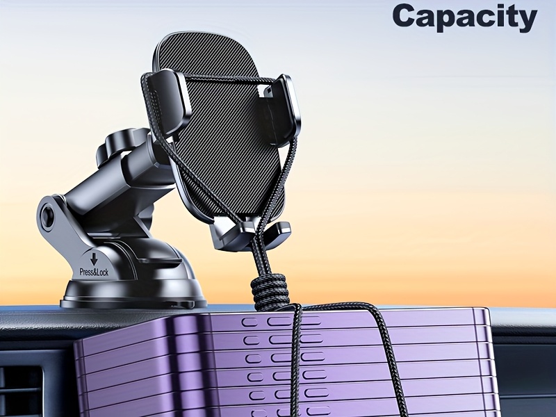 BABACOM 3-in-1 Multifunctionele Mobiele Telefoonhouder Auto Zuignap met Superieure Griptechnologie voor dashboard, luchtroosters, bureaublad, 360° Draaibaar en Eénhandige Ontgrendeling Auto Mobiele Telefoonhouder voor 10,16-17,78 cm Telefoon