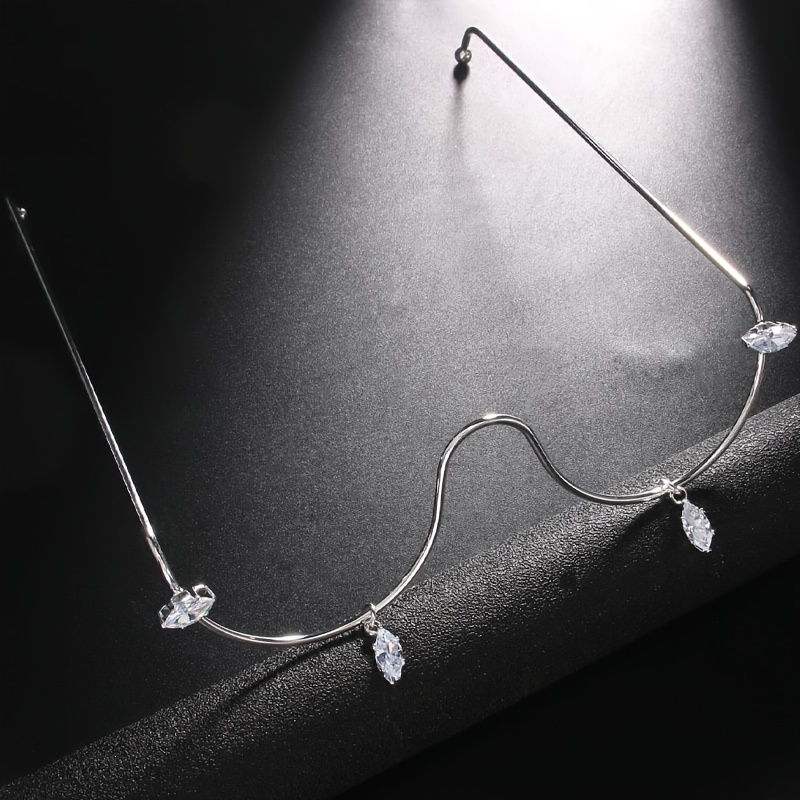 1pc lunettes semi circulaires argentées monture demi Temu