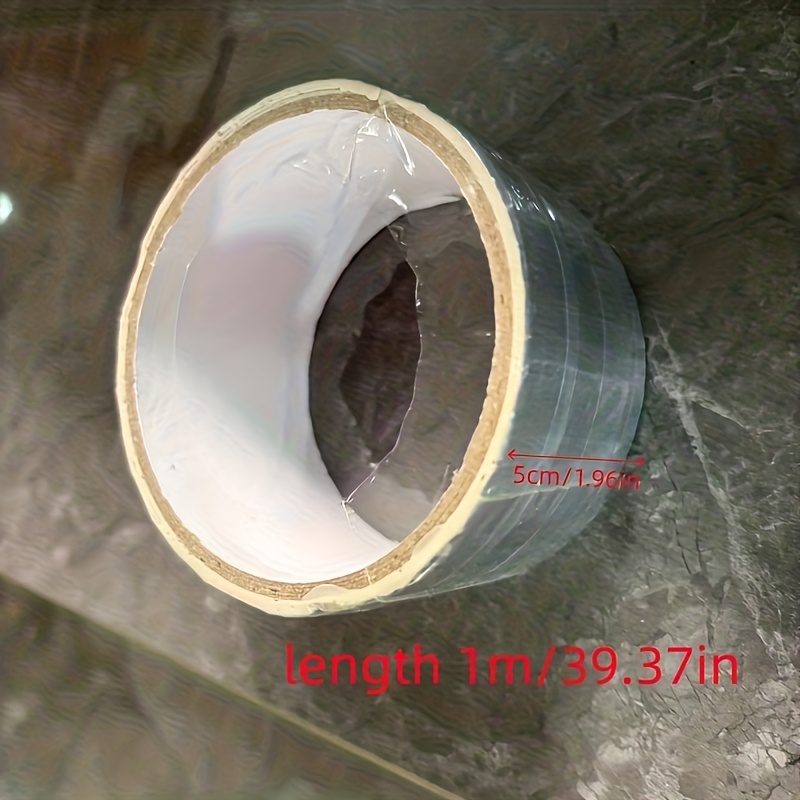 TEMU 1 Roll Heavy-duty Foil Tape - High Temperature Resistant, Strong Adhesive Repair Tape, Suitable For Walls, Roofs, Pipes, Pool Leaks - Indoor &