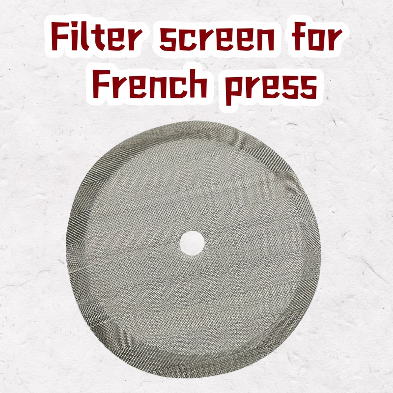 TEMU Home Kitchen French Press Filter Net Stainless Steel French Press Filter Net Coffee Pot Filter Net Coffee Filter Mesh