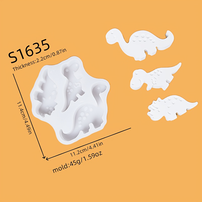 E-shop Harz-Silikonform Dinosaurier 3D-Ornament-Silikonform DIY-Kerzen-Silikonform Gips-Ornament-Silikonform Silikonform Heimdekoration Epoxidharzform