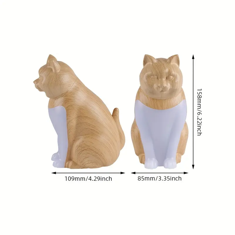 cute cat led night light table lamp 3 adjustable brightness touch control rechargeable battery artistic animal decor in maple leaf color for bedroom desk living room gift bedroom lighting decorative lamp feature Product details 3