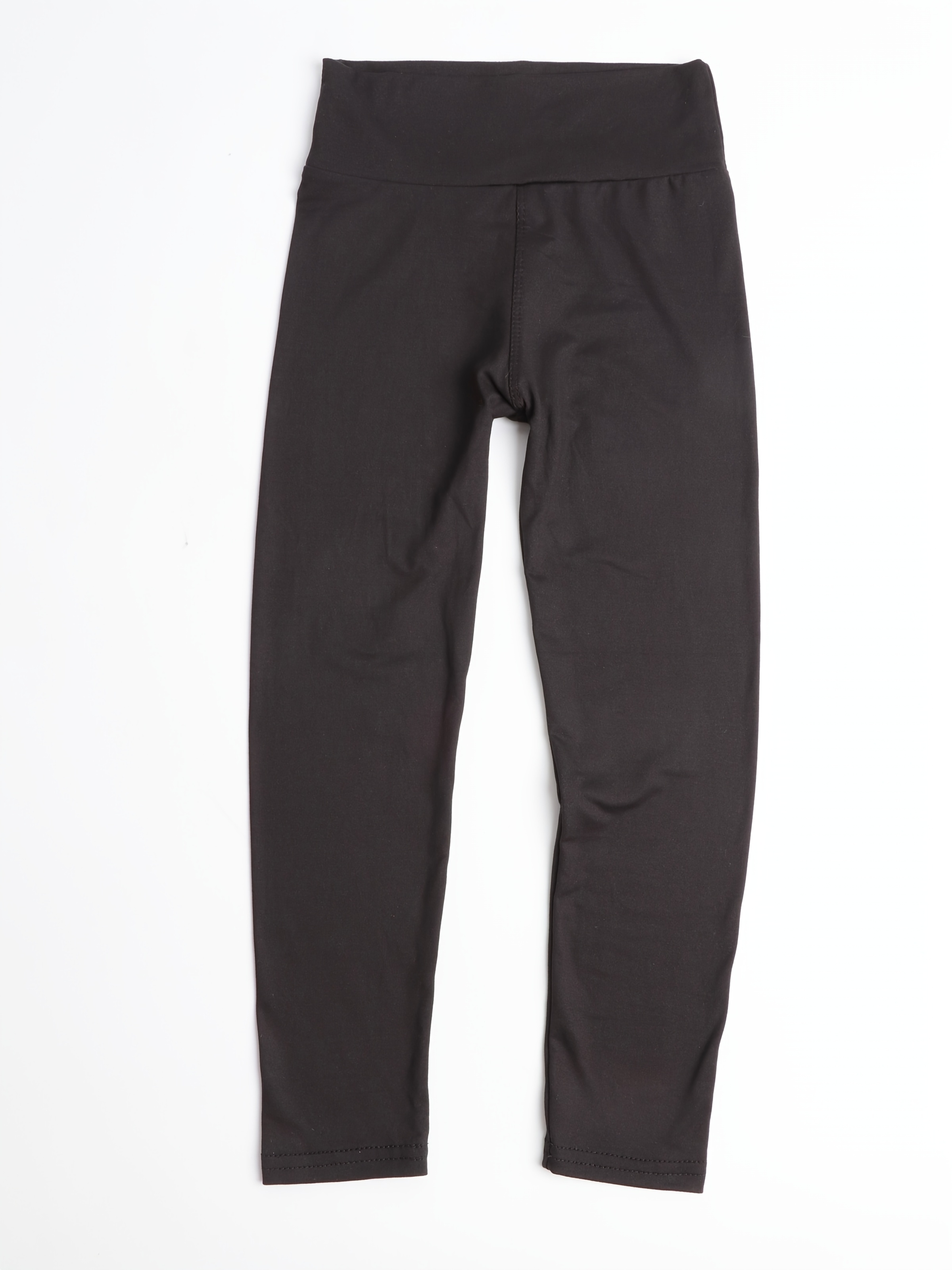 Girls' Stretch Soft High-Waist Black Leggings for Fall/Winter
