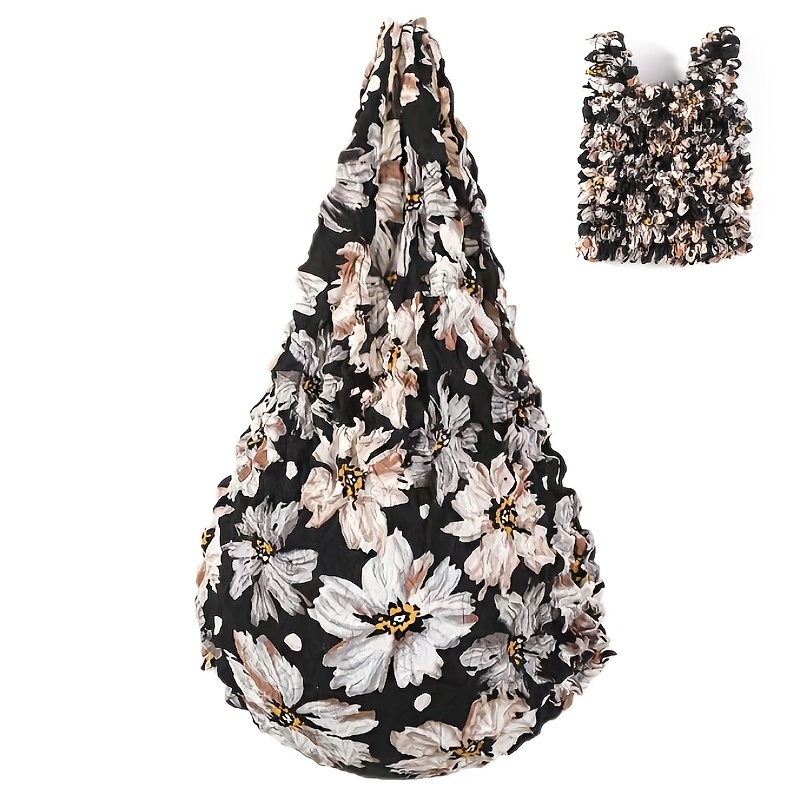 TEMU New Influencer Style Stretch Shopping Bag, Machine Washable And Reusable Tote Bag, Suitable For Gift Bags, Shopping Bags, And Handbags