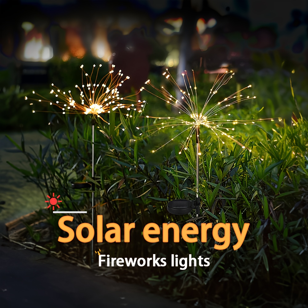 

crystal Shine" Solar-powered Firework Lights With 8 Lighting Modes - 240/200/150/60 Leds, Perfect For Outdoor Festivities, Garden Parties & Wedding Decorations