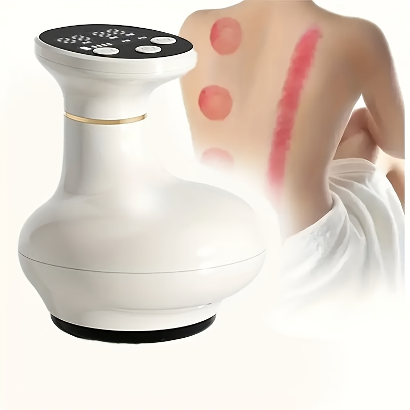 rechargeable smart vacuum cupping massager with usb featuring electric heating and gua sha suction cup functionality   a 1200mah lithium battery 0