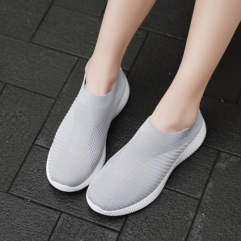 Women\'s Breathable Slip-On Sneakers, Casual Outdoor Sports Fashion Shoes, Comfortable Anti-Slip Training Shoes With Round Toe