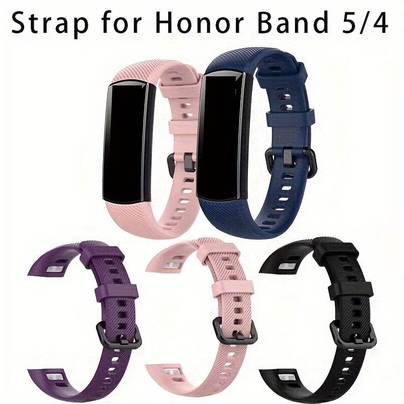 

Sangle de montre en silicone compatible avec Honor Band 5/4 Bracelet de remplacement pour bracelet de montre Honor Band 5/4 Fitness Tracker