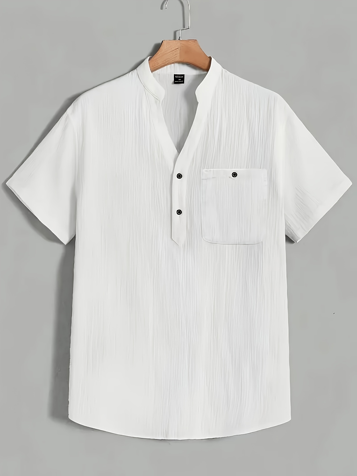 camisa masculina   leve com botões em v - cor   casual de     para atividades ao ar livre, corrida, caminhada e vestuário casual, camisa casual de   | design de cor   | estilo nodispous detalhes 0