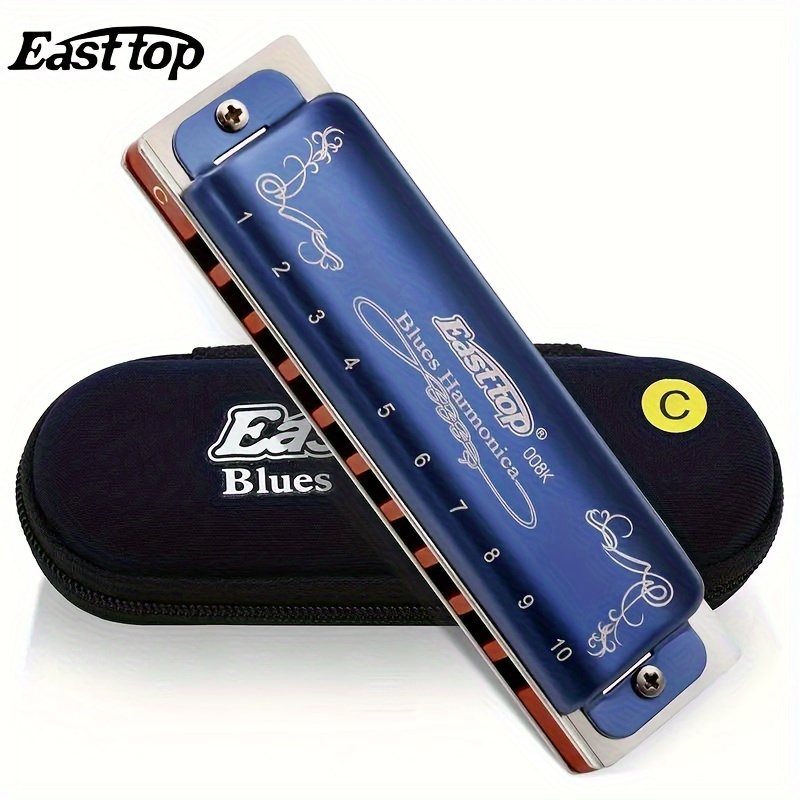 

Easttop T008k 10 Hole Blues Advanced Playing Harmonica C-tone