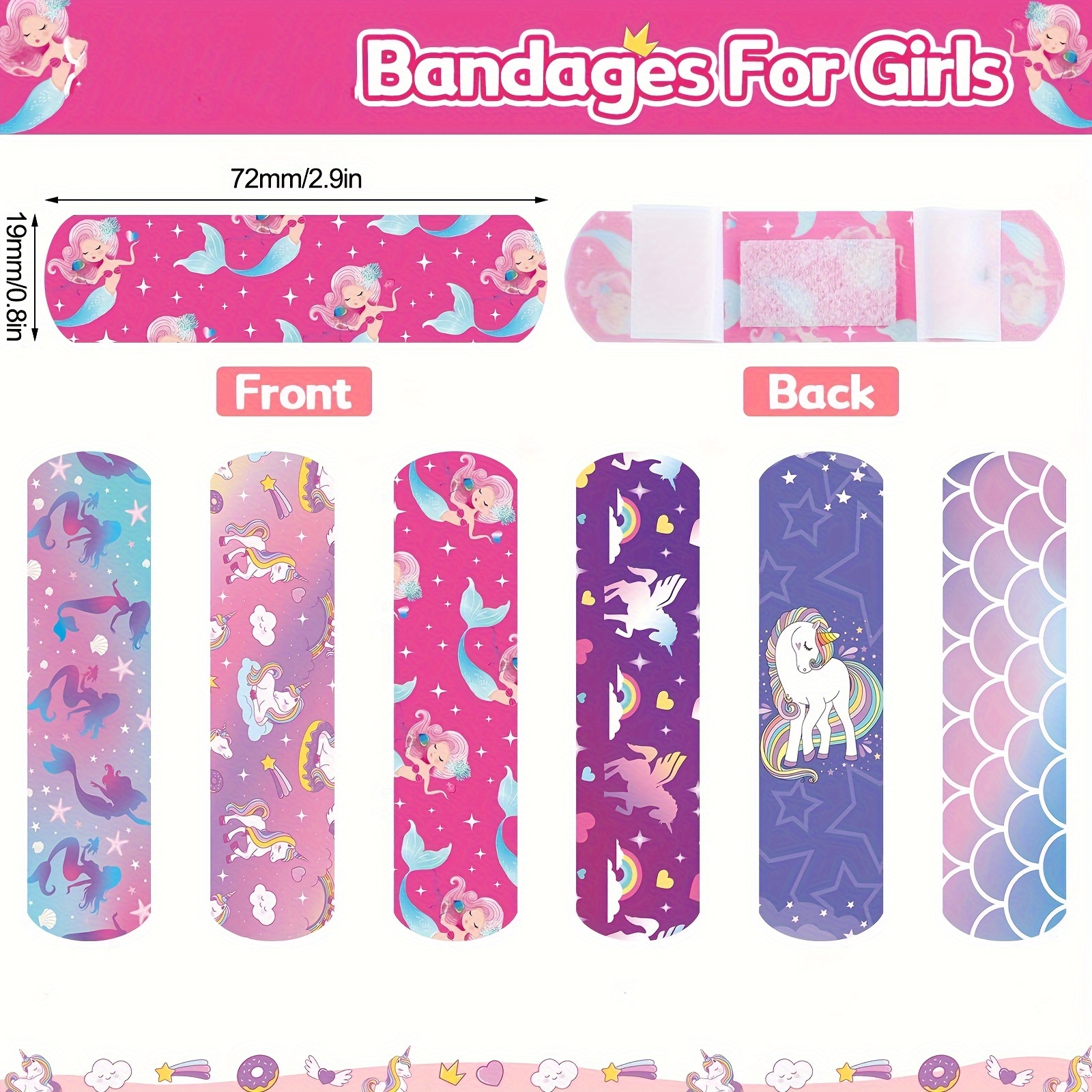 24 Or 60 Pink Band-Aids