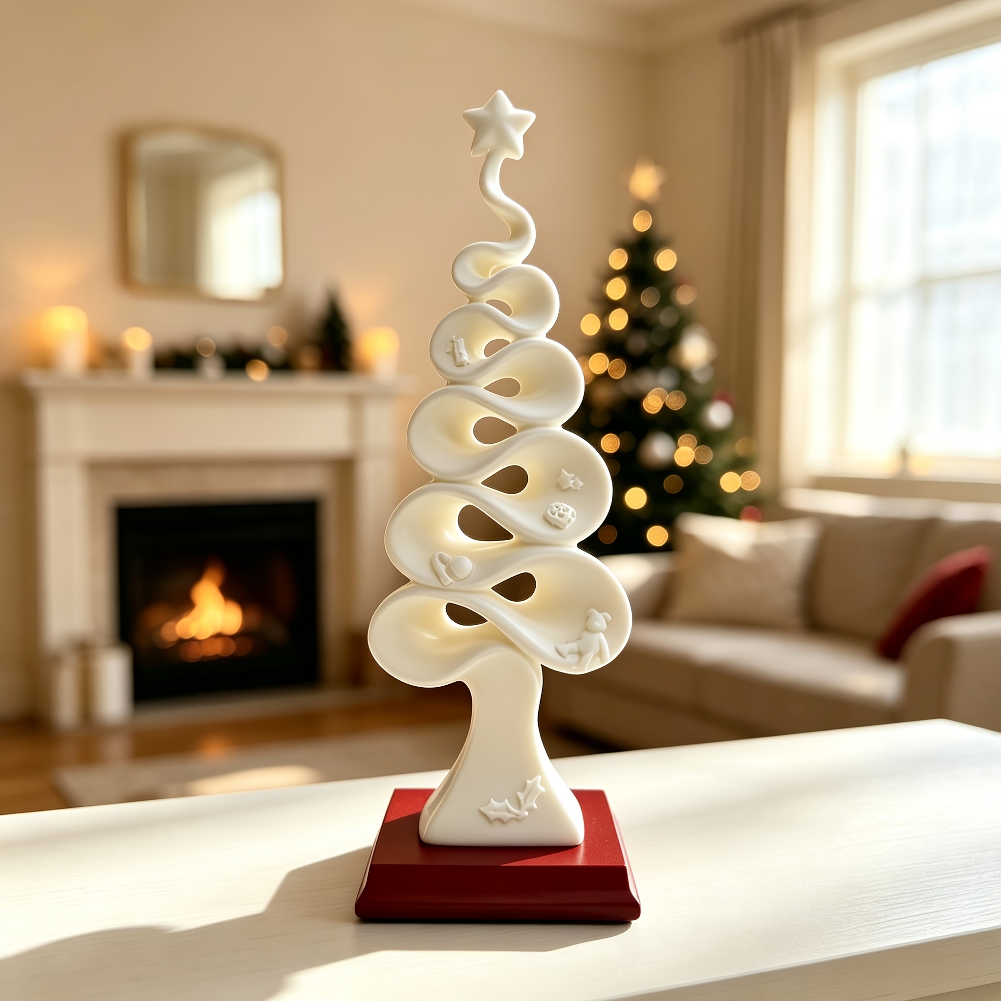TEMU Regalo Festivo di Capodanno Albero di Natale Ornamento Astratta Decorazione Natalizia Regalo di Decorazioni per la Casa
