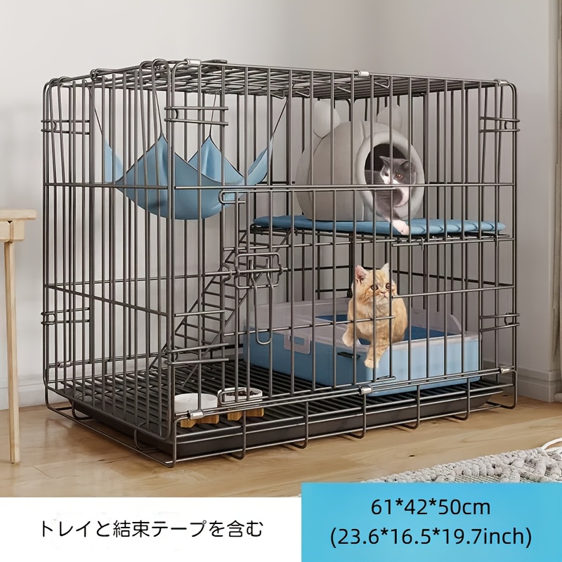 TEMU 【商品名】猫用ケージ 室内 二層式 猫ヴィラ 家庭用 小型猫 ケージ 猫ハウス ペット 猫 ハウス 大型 猫 ネスト