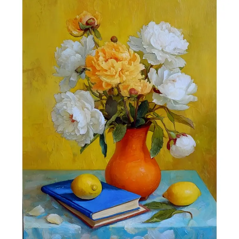 Pintura Por Números Adultos Kit De Pintura Por Números Para Adultos - Peonía, 40x50 Cm Kit Pintura Pintura Por Números Adultos Kit De Pintura Por Números Para Adultos - Peonía, 40x50 Cm Kit Pintura
