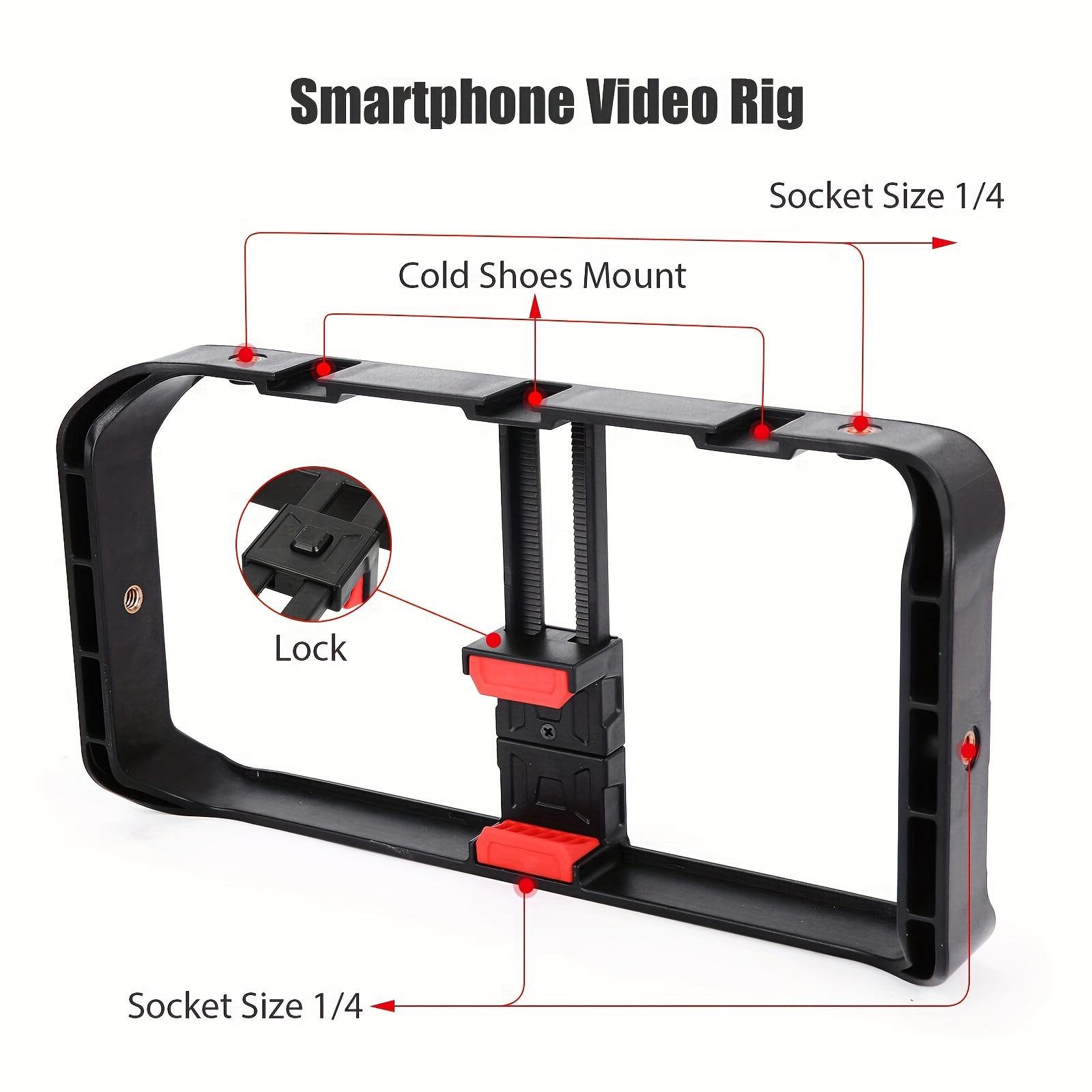 video rig phone stabilizer rig triple cold shoe mount Temu South