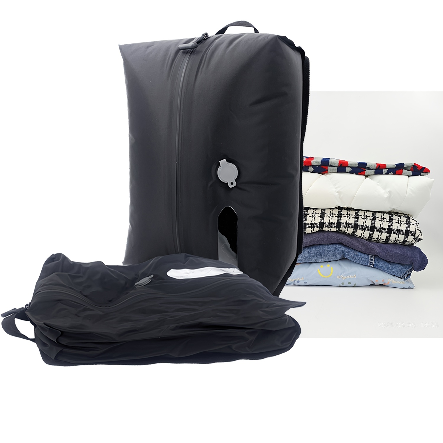 Vacpack Backpack Easy Vac Pack Backpack 60L Vacuum Seal Travel Backpack - Compression Pack With Air Pump Suitcase Backpack Pacsafe Backpack