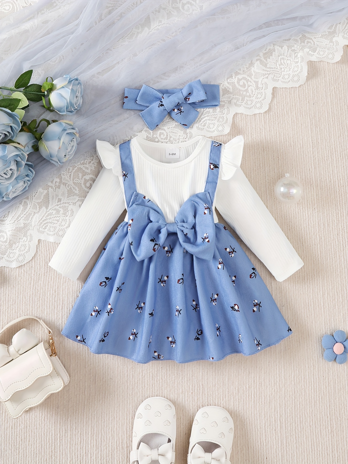 sachin and babi light blue dress Toddler Christmas Dress Baby Girl Velvet Dress Long Sleeve Pageant Party  Maxi Tulle Evening Gown Fall Outfit Winter Xmas Holiday Snowflake Dresses  Kids Princess Wedding R main image 0
