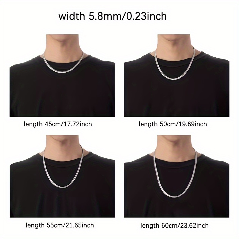Men's Embossed Titanium Steel Necklace