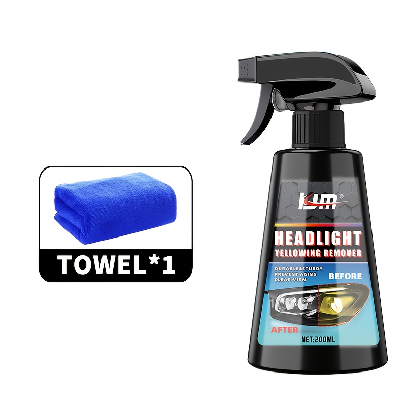 TEMU Car Headlamp Repair Kitdeyellowing Spray And Repair Wipes No Polishing Oxidation Repair Lasting And Protection
