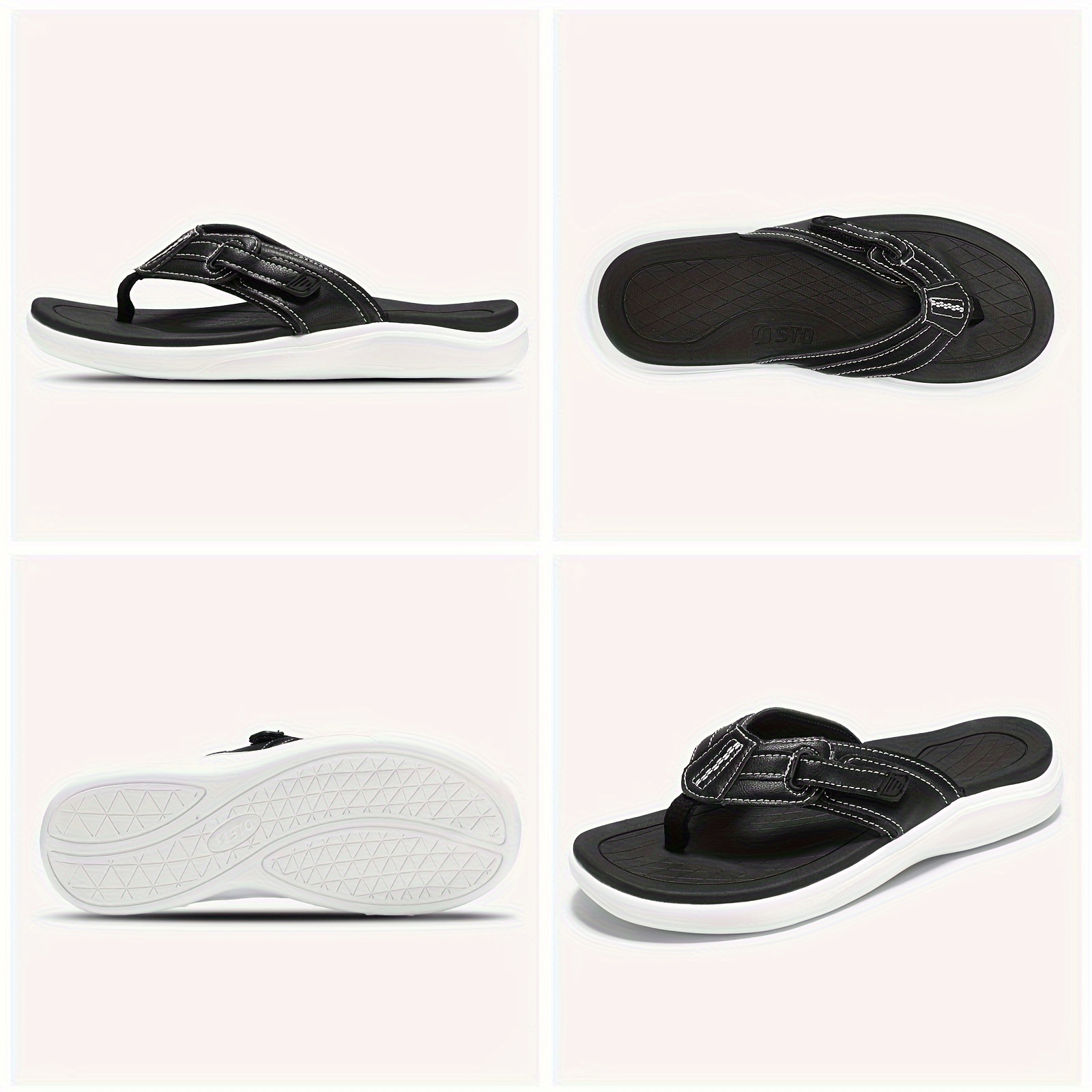 Stq Orthopedic Women s Arch Support Flip Flops Memory Foam details 3