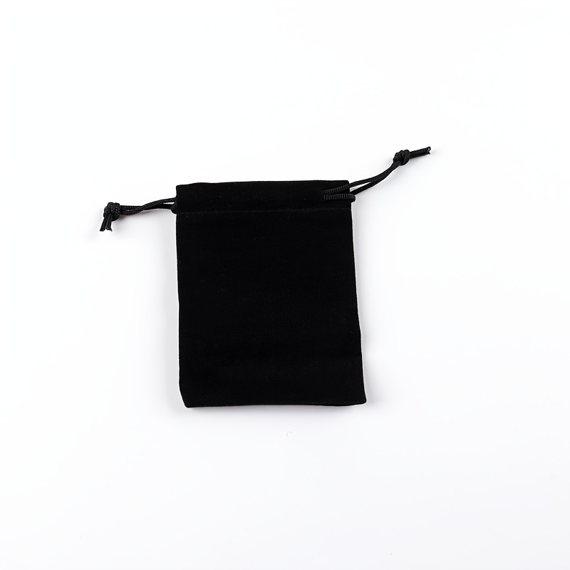 TEMU 20pcs Black Velvet Pouches, Rectangular Jewelry Gift Bags, Suitable For Parties And Weddings, Soft Multifunctional Craft And Souvenir Storage