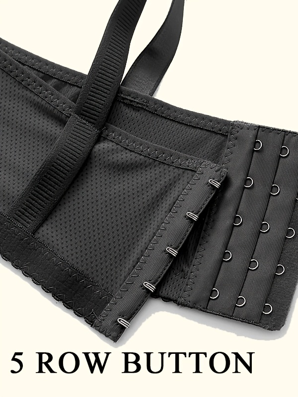 4 stuks kanten borduurwerk plus size bh | Draadloos, niet-verwijderbare vulling, verstelbare schouderbandjes, effen kleur, E cup voor dames