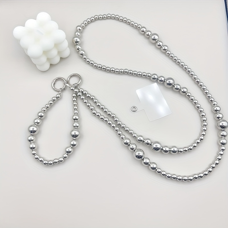 Image of A Stylish Phone Chain With A Unique High-end Feel, Suitable For Hanging Around The Neck Or Crossbody, Compatible With Phone Cases, Featuring A Double Chain Design