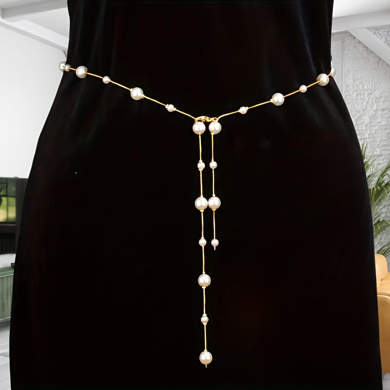 European And Fashion Beaded Belt, Versatile Draped Simple Decorative Belt
