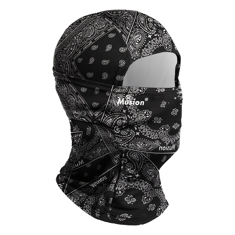 TEMU Musion Design Originale Balaclava Maschera Moto Traspirante in Rete Balaclava Classica Ciclismo Pesca Outdoor