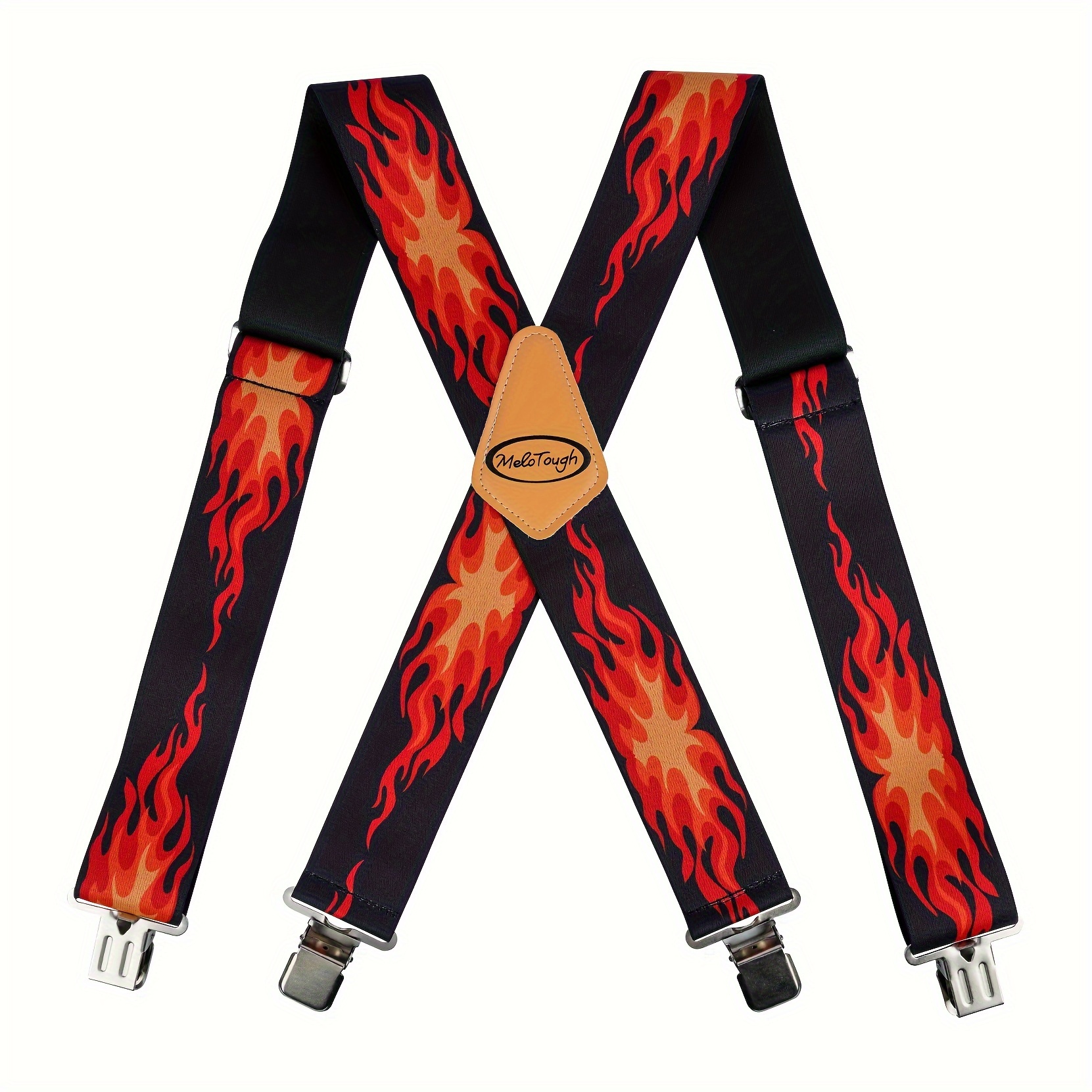 

Men's Flame Pattern Suspenders, Working Suspenders For Jeans