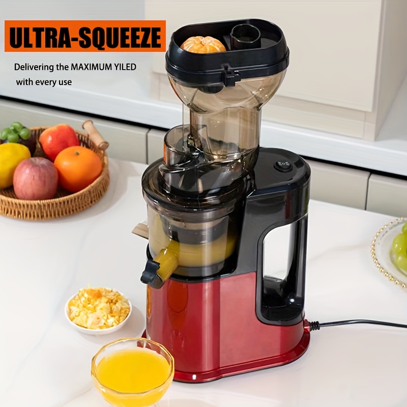 Hilton Quiet Slow Press Juicer Machine 300W Cold Press Juicer with Wide Chute, Masticating Motor for Juice Suitable for Juicers, DIY Ice Cream