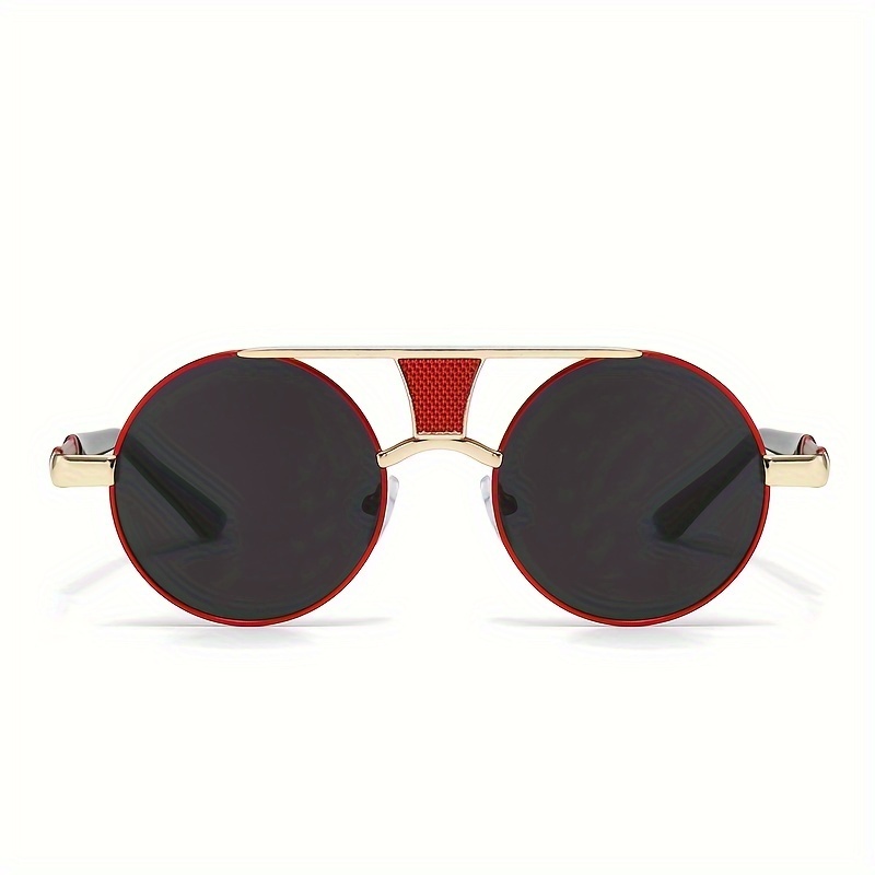 Y2K Steampunk Sunglasses Classic Retro Round Mirror Fashion Men's and Women's Role Playing Sunglasses