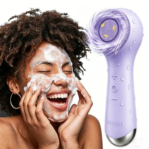 360 rotating facial cleanser nose tip facial silicone cleansing brush rotating vibration facial vibration massage usb charging facial cleansing brush blackhead remover