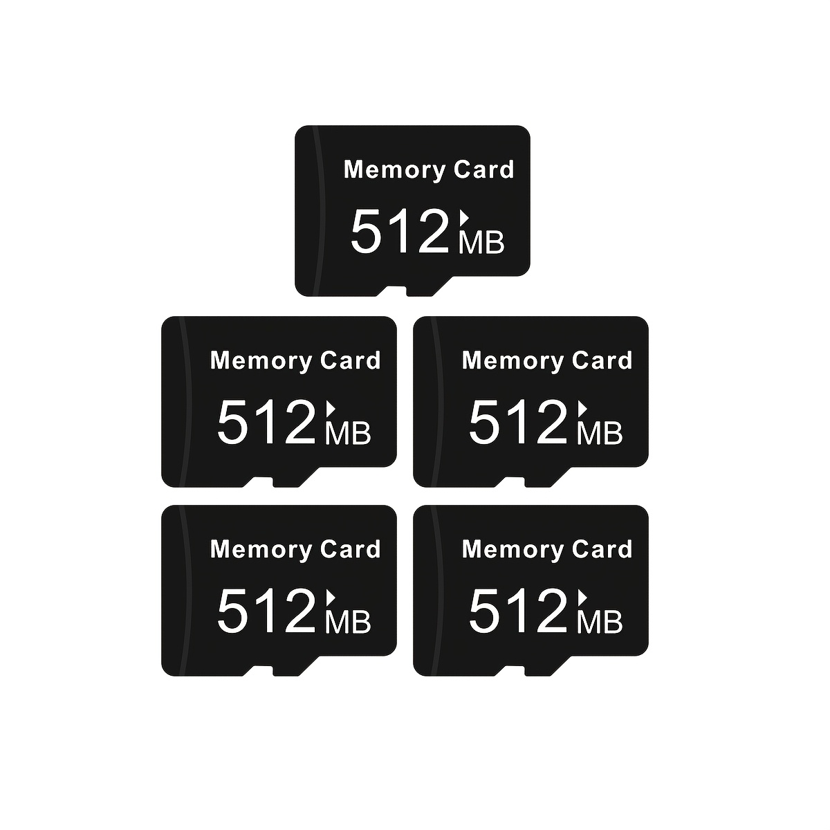 Kexin 5pcs Memory Tf Card, - 512mb/256mb/128mb Tf Memory Cards For Smartphone, Tablet, Camera, Pc, Car Audio, Game Console - Durable & Reliable Multi-device Storage