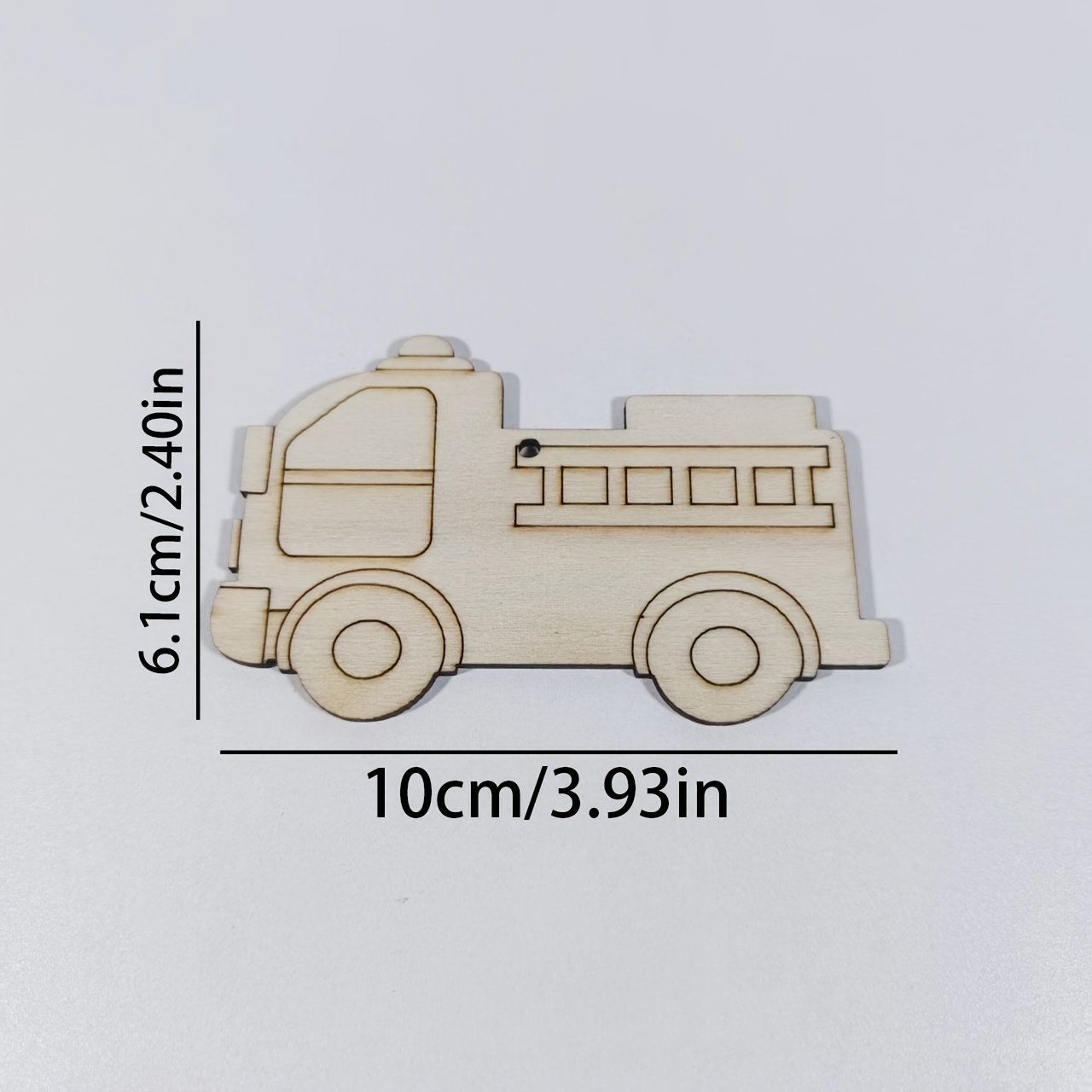 Image of 5pcs Wood Fire Truck Ornaments Suitable For Christmas Tree Decorations, Firefighter-themed Supplies, Wooden Fire Decorations For Room & Décor