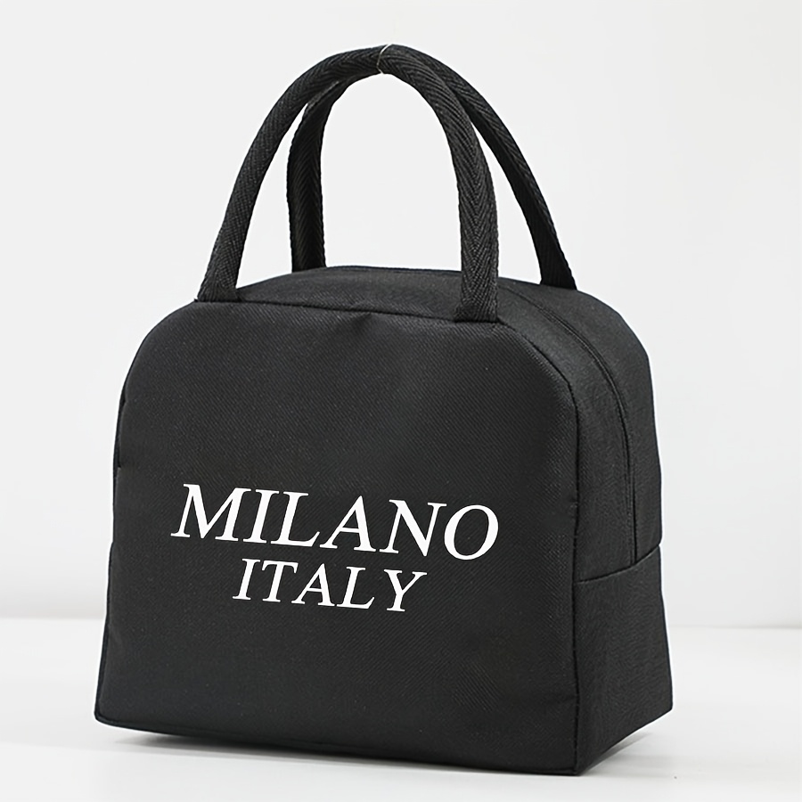 TEMU Letter Pattern Printed Handbag, Large Capacity Handheld Bag, Convenient And Portable Storage Method, Suitable For Office Workers And Travel,