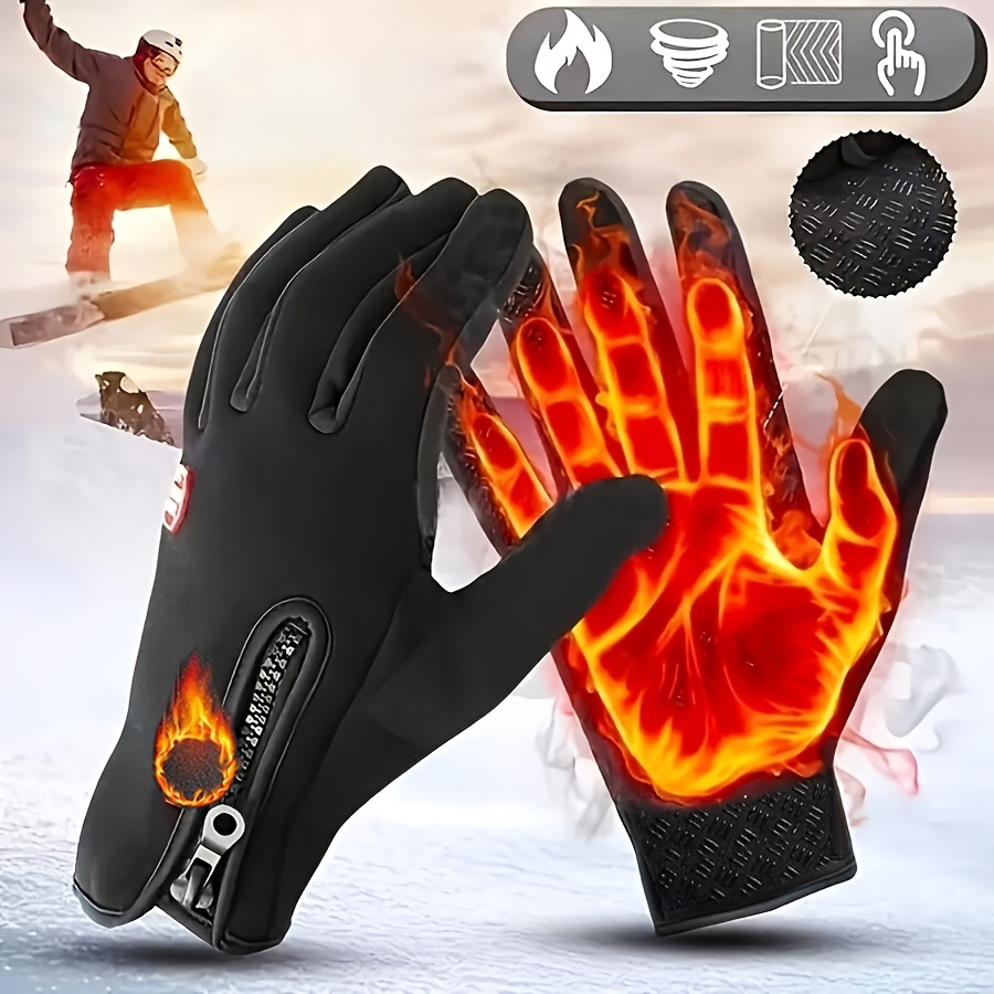 winter touchscreen-wärmhandschuhe, paar, kälteschutz, unisex-design   für outdoor-radfahren, angeln laufen, unisex-geschenk für halloween, weihnachten, neujahr, angelzubehör, outdoor-aktivitäten, touchscreen