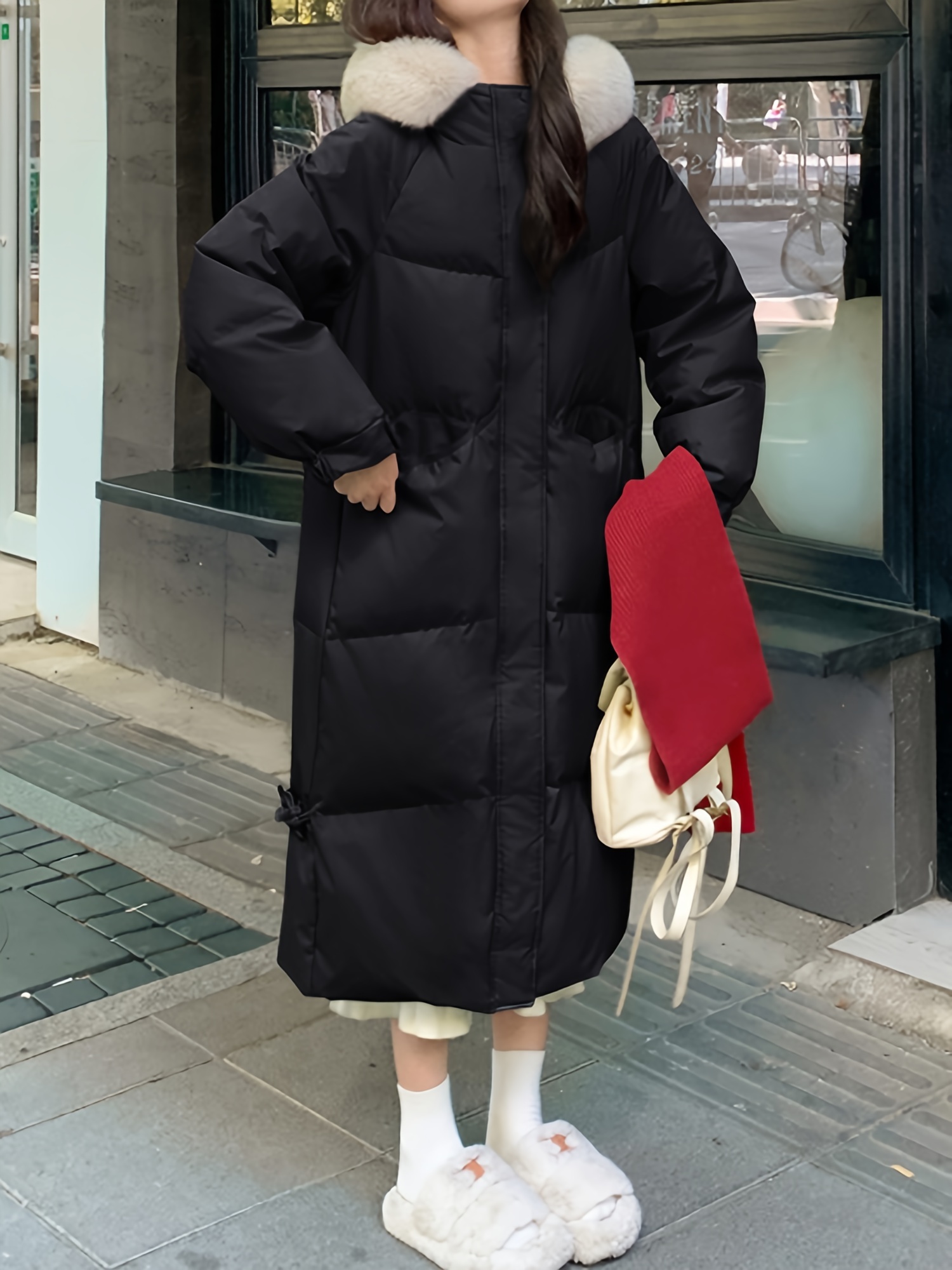 abrigo invierno mujer estilo japonés piel Temu Peru