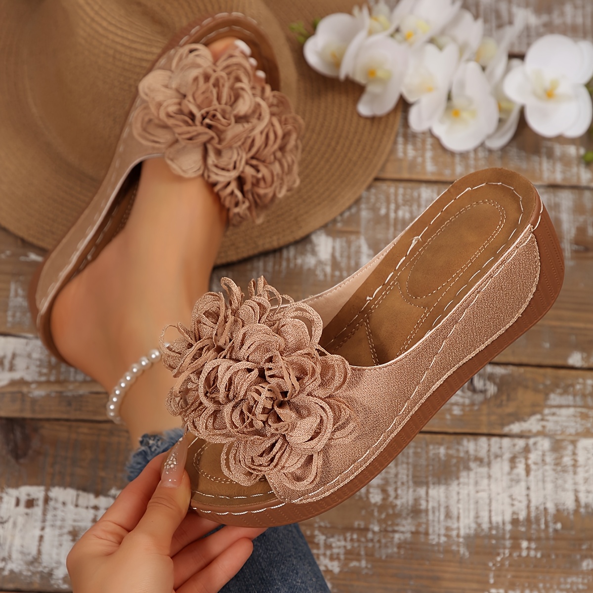 TEMU Sandali estivi da donna con e stampa tridimensionale, Scarpe da donna