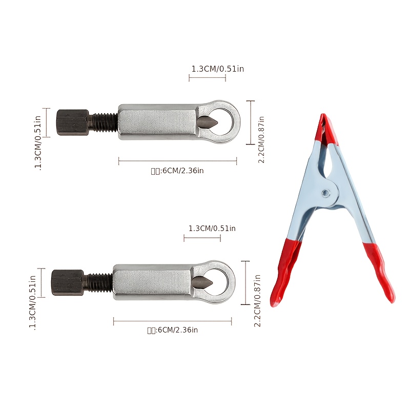 TEMU Jeu d'outils extracteurs manuels robustes en métal pour écrous et boulons fêlés, pour le retrait et le démontage de fixations rouillées et