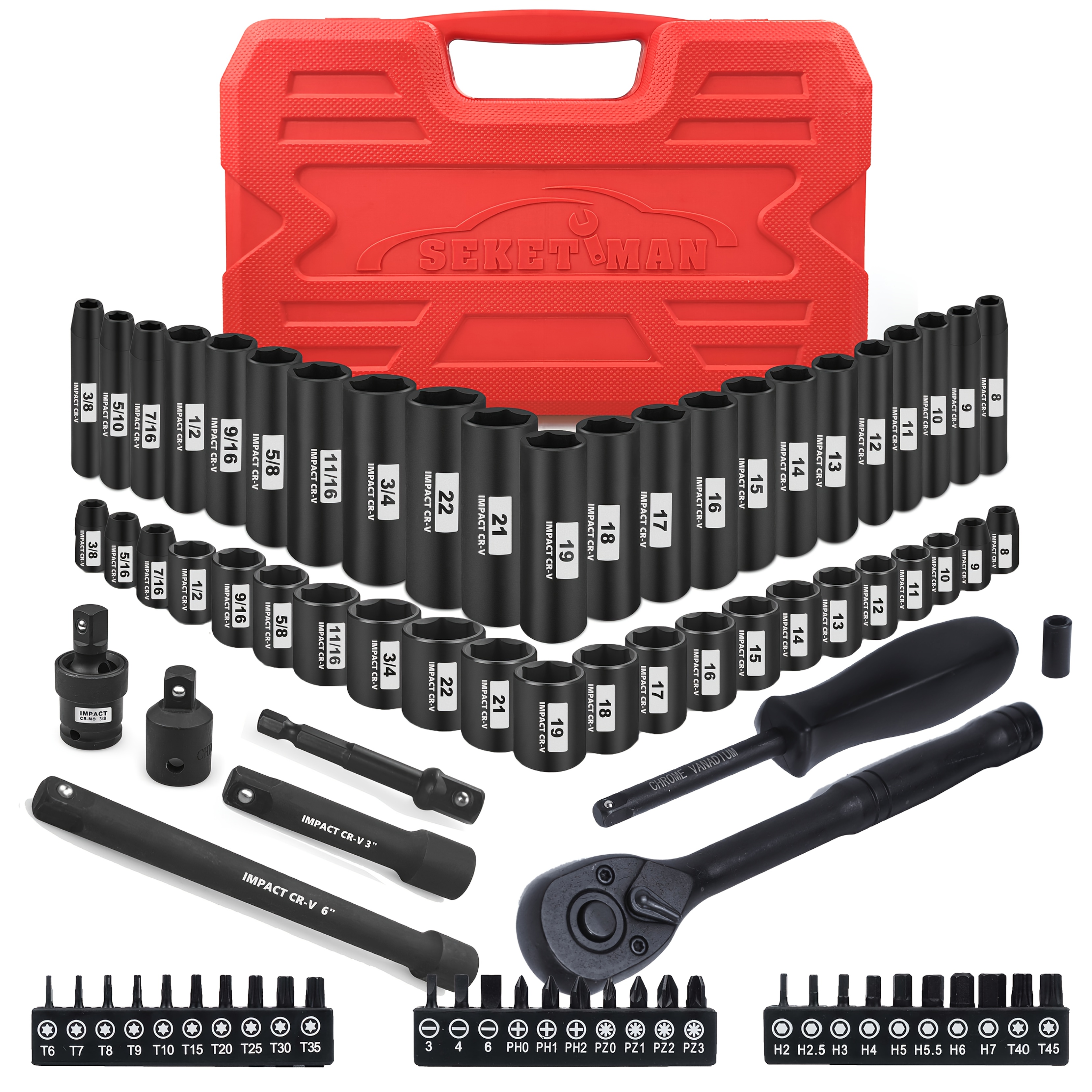 82pcs Impact Socket Set | 3/8