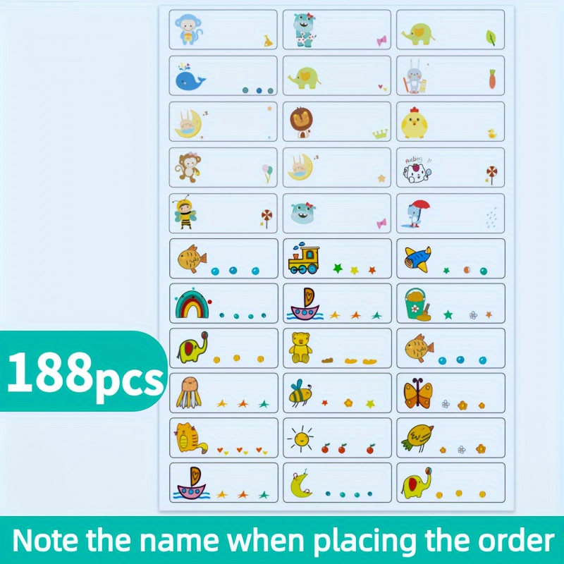 Custom Waterproof Name Stickers: Durable, Tear-resistant Labels For Bottles, Notebooks, Etc. Personalize With Names & Designs. Home/office, Easy To Apply/remove, No Residue