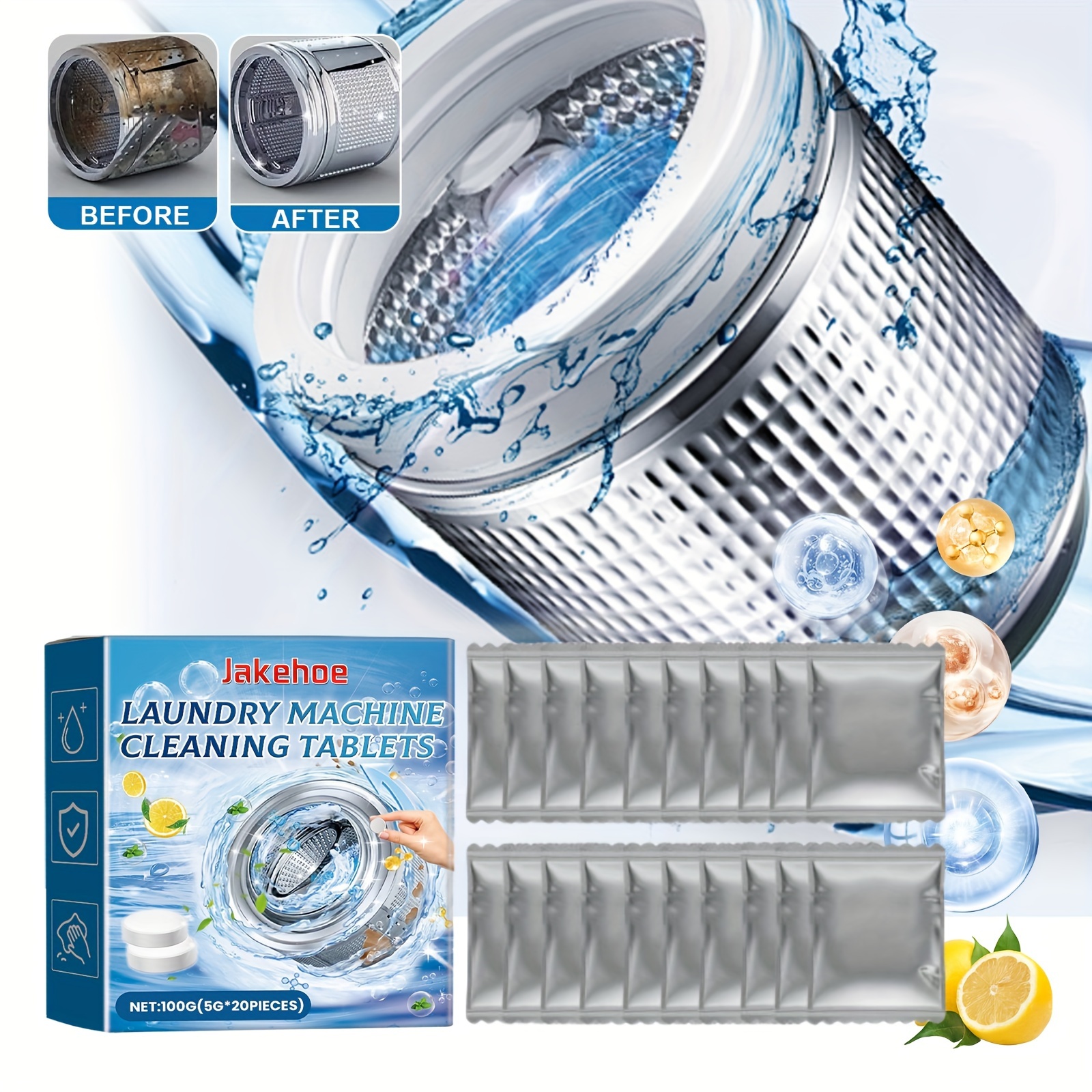   laundry machine cleaning tablets deep clean and odor removal for front load and   washers details 0