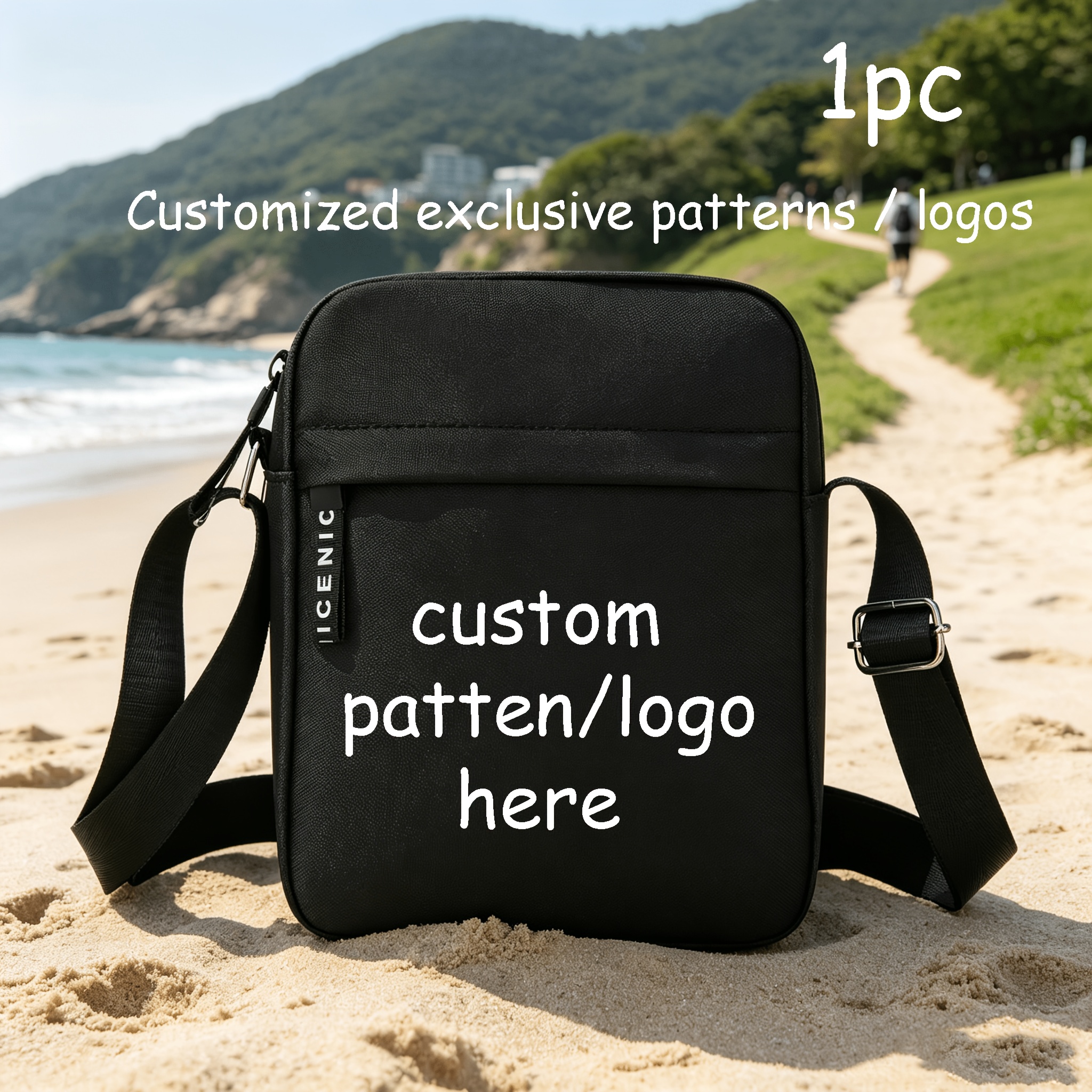 TEMU [women's Crossbody Bag]1/3pcs Customizable Crossbody Bag, Customizable With Pictures Or Logos, With Adjustable Shoulder Strap - Fashionable