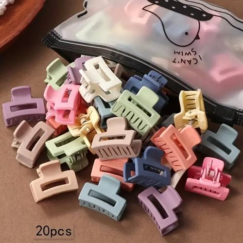 20pcs multi color mixed square hairpin small hair clip hair accessories decorative bread small hair clip a of colors